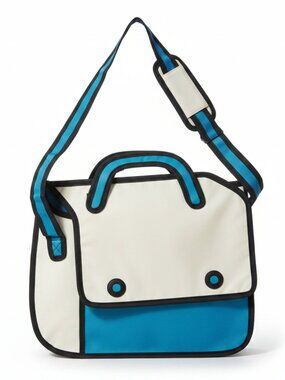 Jump From Paper Messenger Bag Play Hookey 2D Comic Design Laptop Crossbody